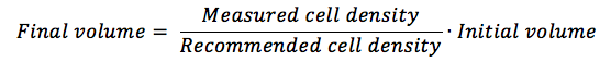 Volume to add equation